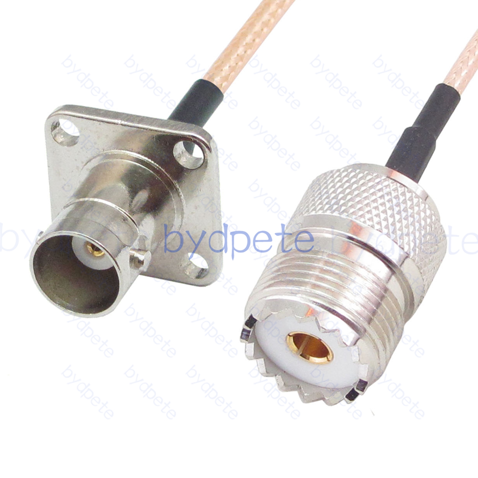 BPC075BNC316H4 BNC Female 4holes panel jack to UHF Female SO239 Jack RG-316 Coaxial Cable BNC Cable RG316 Assembly Coax Pigtial Jumper
