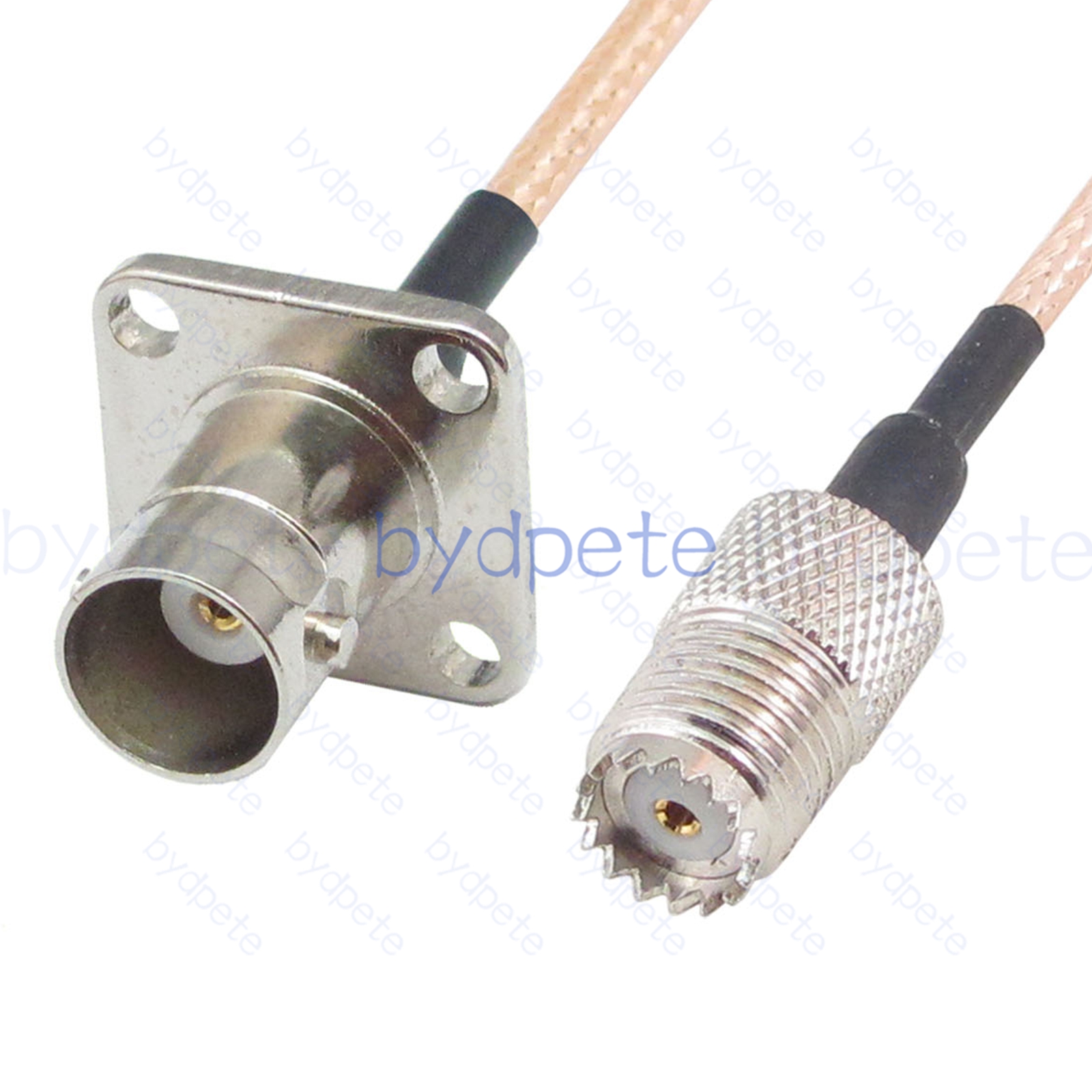 BPC075BNC316H4M2 BNC Female 4holes panel jack to Mini UHF Female SO239 Jack RG-316 Coaxial Cable BNC Cable RG316 Assembly Coax Pigtial Jumper
