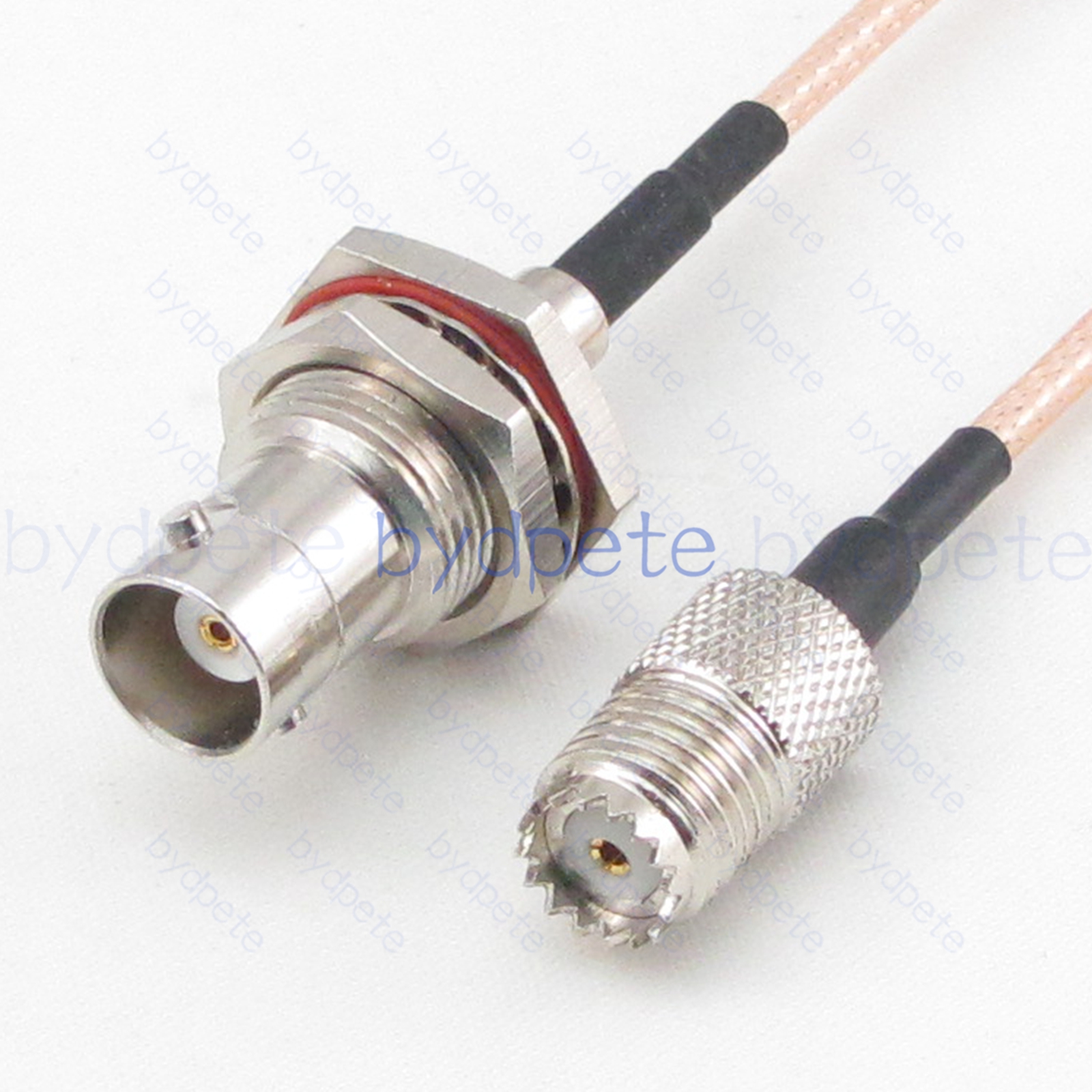 BPC075BNC316L1M2 BNC Female Bulkhead Waterproof jack to Mini UHF Female SO239 Jack RG-316 Coaxial Cable BNC Cable RG316 Assembly Coax Pigtial Jumper