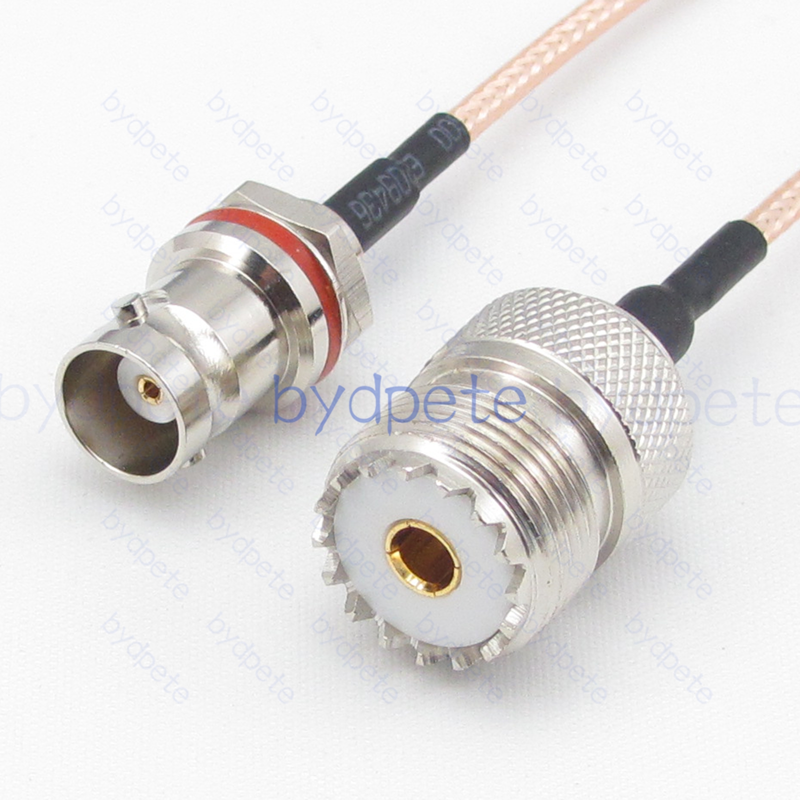 BPC075BNC316M1 BNC Female Bulkhead Behind Nut jack to UHF Female SO239 Jack RG-316 Coaxial Cable BNC Cable RG316 Assembly Coax Pigtial Jumper