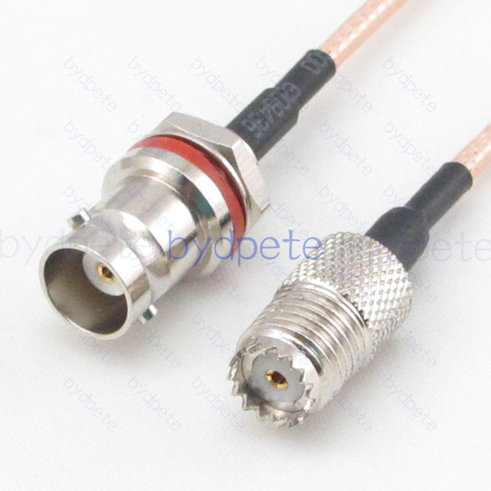 BPC075BNC316M1M2 BNC Female Bulkhead Behind Nut jack to Mini UHF Female SO239 Jack RG-316 Coaxial Cable BNC Cable RG316 Assembly Coax Pigtial Jumper