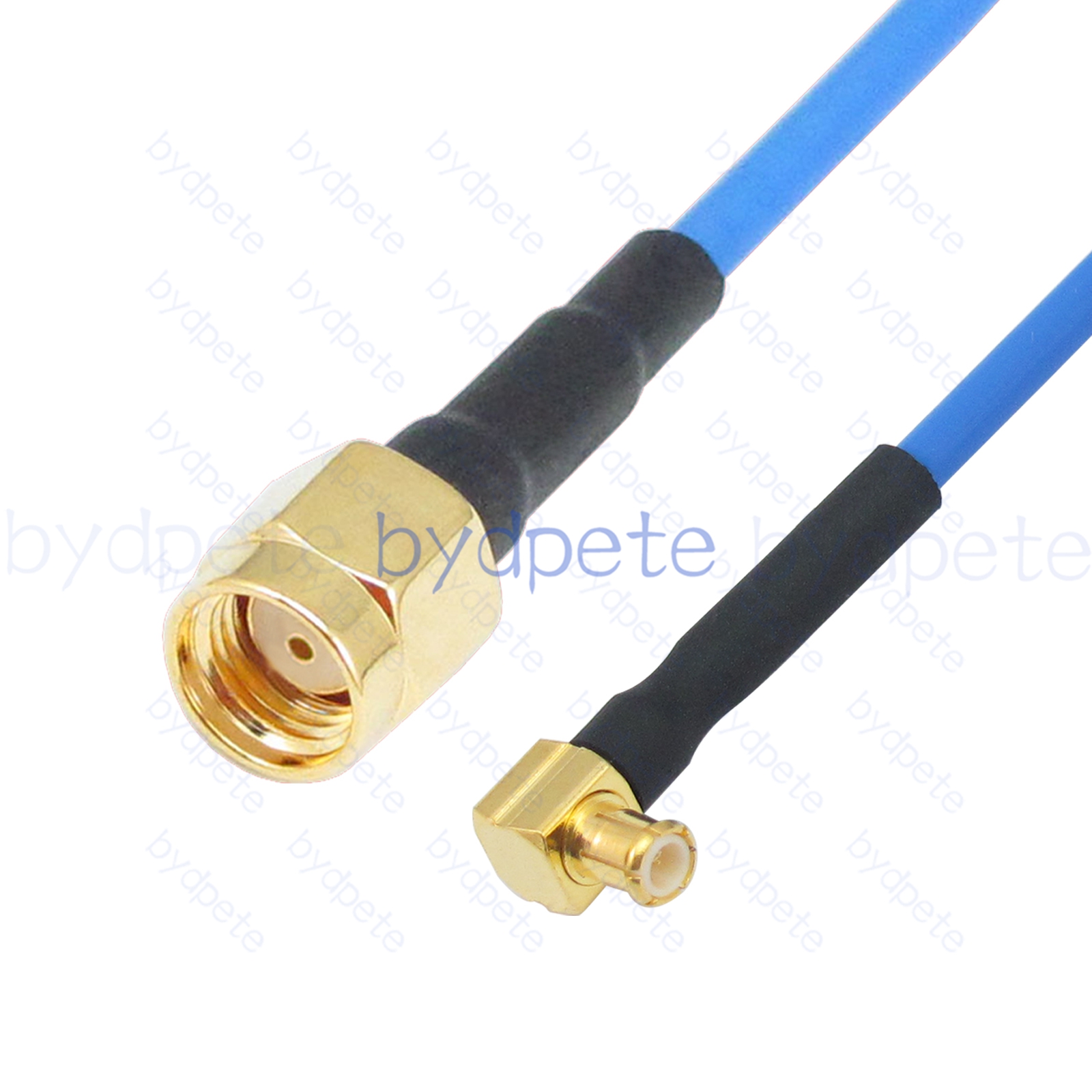 BPC213MCX405BR1 MCX Male Right Angle 90Degree Plug to RPSMA Male Reverse Polarity Plug RG-405 Coaxial Cable MCX Cable RG405B Assembly Coax Semi Rigid Flexible Low Loss Cable