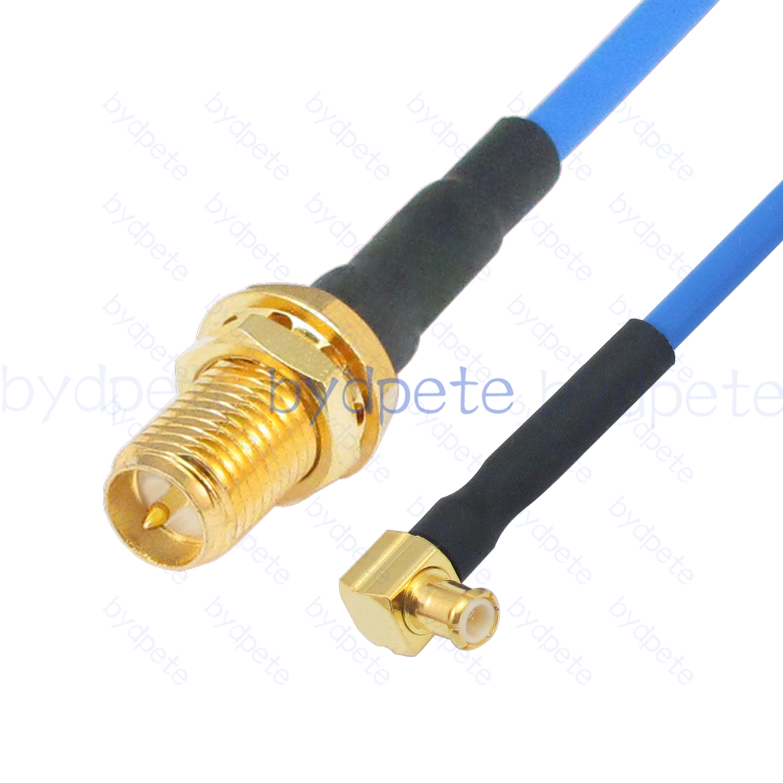 BPC214MCX405BR1 MCX Male Right Angle 90Degree Plug to RPSMA Female Reverse Polarity Jack RG-405 Coaxial Cable MCX Cable RG405B Assembly Coax Semi Rigid Flexible Low Loss Cable