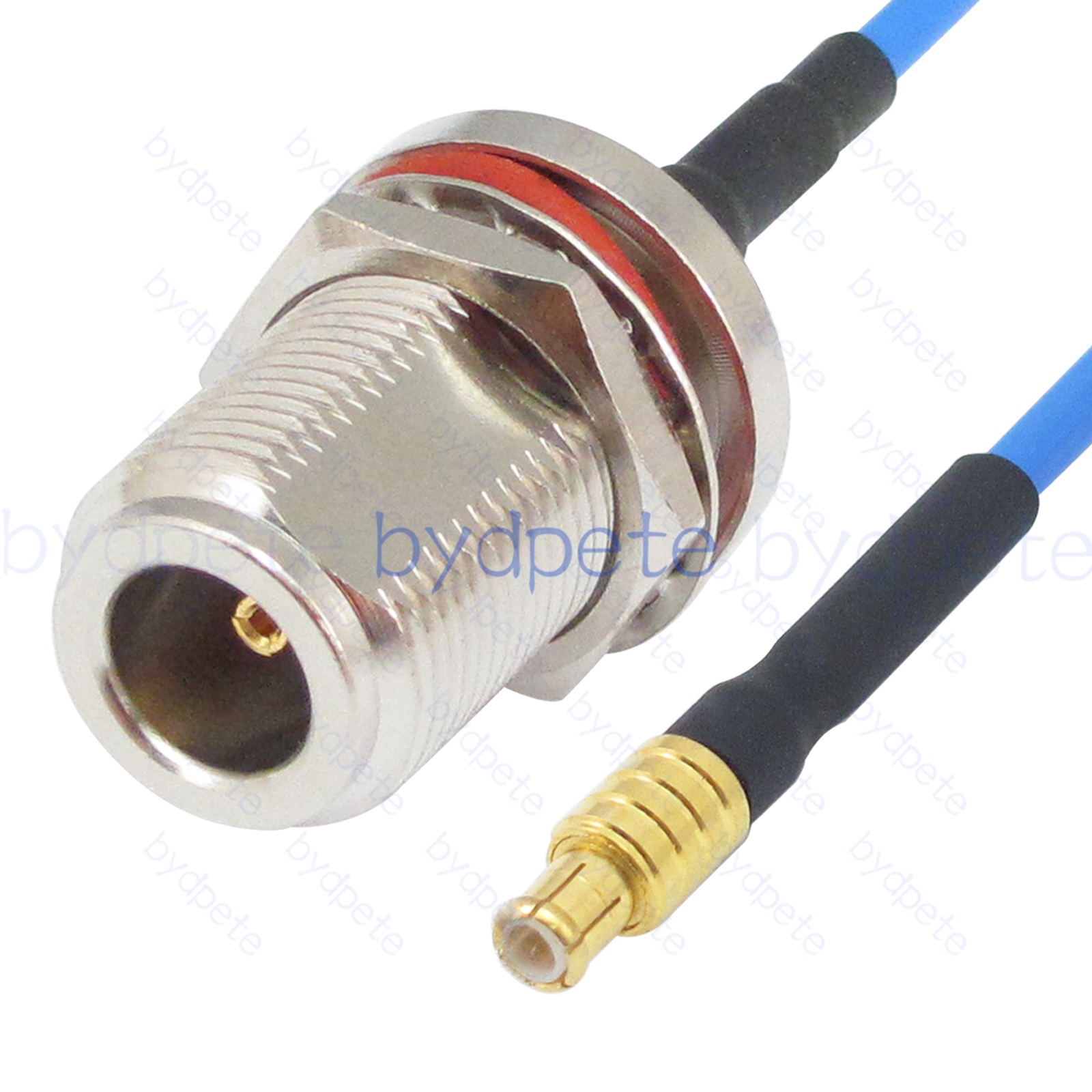 BPC220MCX405BW2 MCX Male Plug to N Female Bulkhead Waterproof Jack RG-405 Coaxial Cable MCX Cable RG405B Assembly Coax Semi Rigid Flexible Low Loss Cable