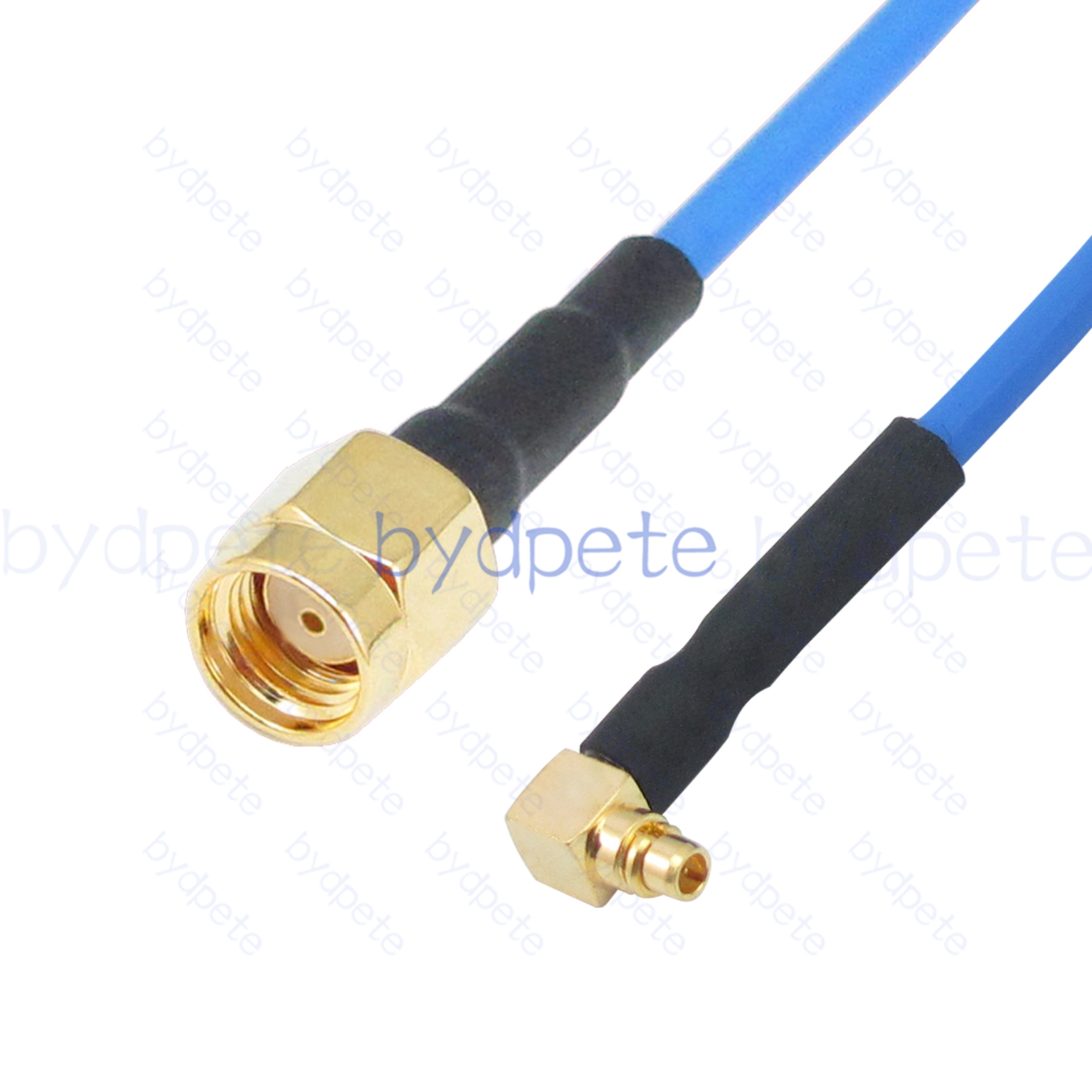 BPC233MMCX405BR1 MMCX Male Right Angle 90Degree Plug to RPSMA Male Reverse Polarity Plug RG-405 Coaxial Cable MMCX Cable RG405B Assembly Coax Semi Rigid Flexible Low Loss Cable