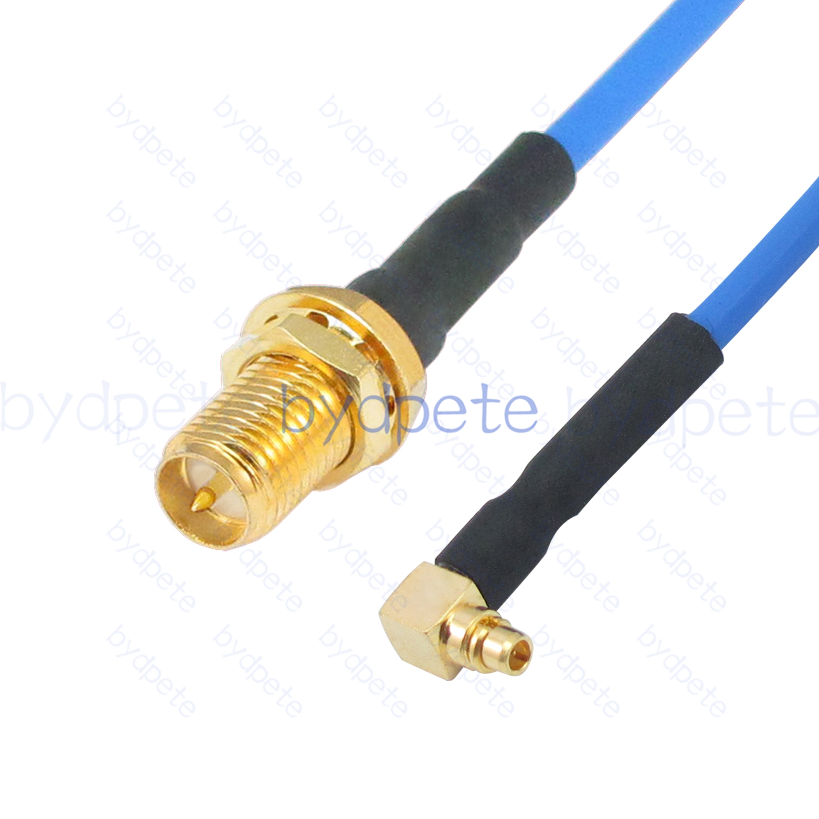 BPC234MMCX405BR1 MMCX Male Right Angle 90Degree Plug to RPSMA Female Reverse Polarity Jack RG-405 Coaxial Cable MMCX Cable RG405B Assembly Coax Semi Rigid Flexible Low Loss Cable