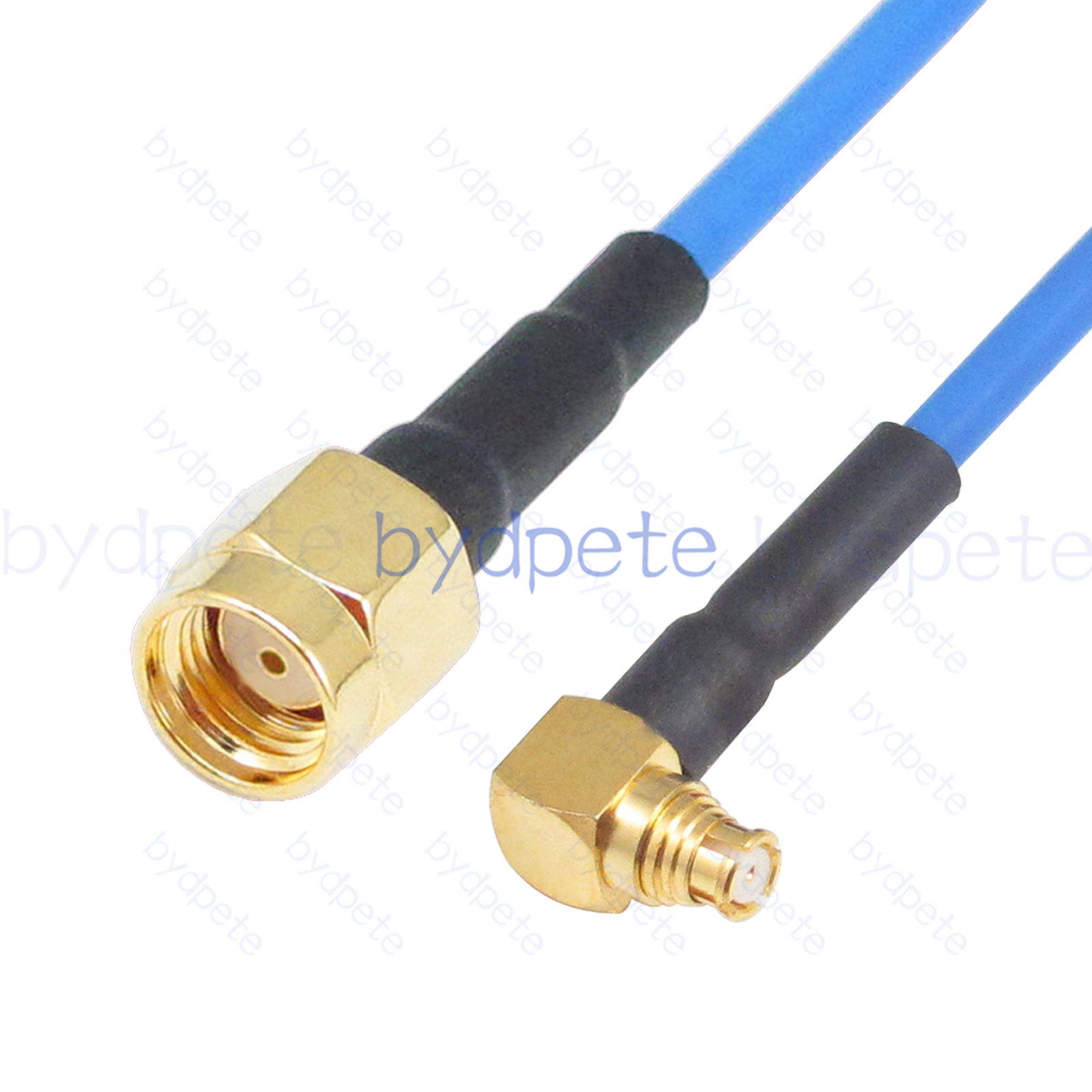 BPC607SMP405BR1 SMP Female Right Angle 90Degree Plug to RPSMA Male Reverse Polarity Plug RG-405 Coaxial Cable SMP Cable RG405B Assembly Coax Semi Rigid Flexible Low Loss Cable