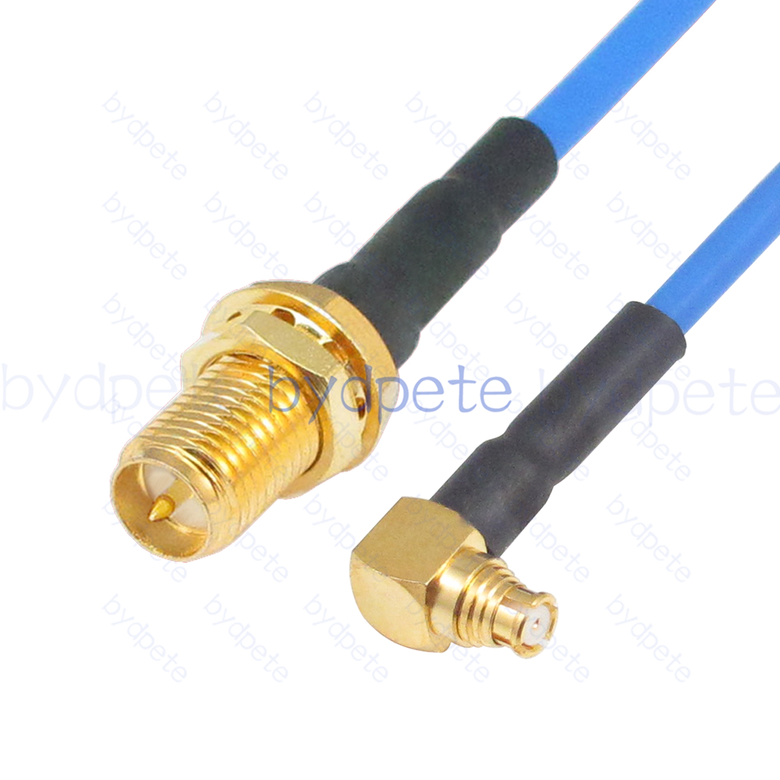BPC608SMP405BR1 SMP Female Right Angle 90Degree Plug to RPSMA Female Reverse Polarity jack RG-405 Coaxial Cable SMP Cable RG405B Assembly Coax Semi Rigid Flexible Low Loss Cable